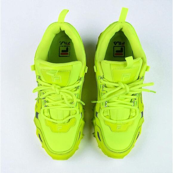 FILA Oakmont Trail Safety Yellow Running Shoes Women 9.5 Chunky Streetwear Boho - Picture 3 of 12